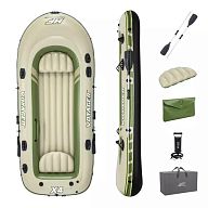 Надувная лодка "Voyager X4 Raft" 350х145см, вёсла 62064, насос 62003, до 480кг, арт.65156 BW