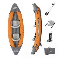 Надувная байдарка "Lite-Rapid X2" 321х88см, алюм.вёсла 218см, насос 62086, до 160кг, арт.65077 BW
