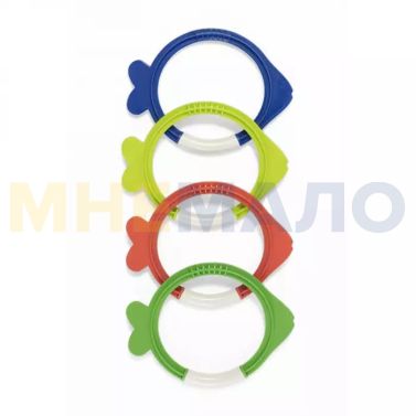 Набор для подводной игры "Кольца - Рыбки" от 3 лет, 4 цвета в наборе