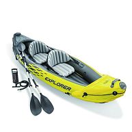 Надувная байдарка "Explorer K2" 312х91х51см, алюм.вёсла 218см, насос 68614, до 180кг, арт.68307