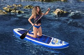 SUP-доска-каяк "Oceana" 305x84x12см, со съем.сиден., насос, весло, лиш, ремнабор, сумка, до 120кг, арт.65350 BW