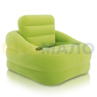 Надувное кресло 97х107х71см "Accent Chair - Лайм" с подстаканником