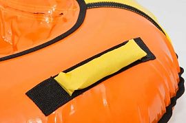 Надувная ватрушка (тюбинг) 95см "Классик" оранжевый/желтый с автокамерой, арт.ТБ1К