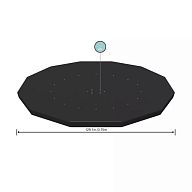 Тент для бассейнов каркасных и с надувным бортом Fast Set 366см (D370см), арт.58037 BW