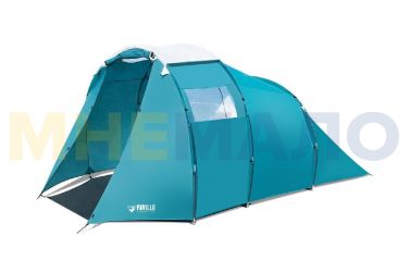 Палатка 4-местная (305+95)х255х180см "Family Dome 4" 2 слоя, 190Т polyester PU, 2000мм, 120гр/м2 PE