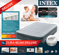 Надувная кровать 152х203х33см "Comfort-Plush" встр.нас. 220В, до 272кг, арт.67770