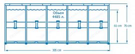 Каркасный бассейн Metal Frame 305х76см, 4485л, арт.28200