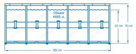 Каркасный бассейн Metal Frame 305х76см, 4485л