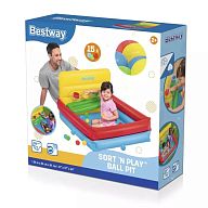 Игровой центр 104х94х61см "Sort N' Play Ball Pit" с мячами, до 71кг, от 2 лет, арт.52546 BW