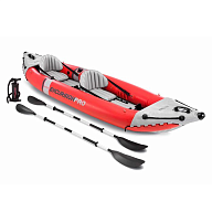 Надувная байдарка "Excursion Pro K2" 384х94х46см, алюм.вёсла 218см, насос 68605, до 180кг, арт.68309