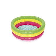 Детский надувной бассейн 70х24см "Лето" с надувным дном, 41л, от 2 лет, арт.51128 BW