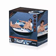 Надувной круг-кресло 135см "Rapid Rider" с ручками и подстакаником, до 90кг, арт.43116 BW