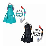 Комплект для плавания "Meridian Snorkel" от 7 лет, р-р.ласт 41-46, 2 цвета, арт.25020 BW