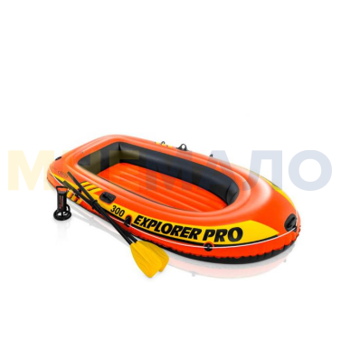 Надувная лодка "Explorer Pro 300" 244х117х36см, вёсла 59623, насос 68612, до 200кг