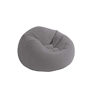 Надувное кресло 114х114х71см "Beanless Bag" серое, 100кг, арт.68579