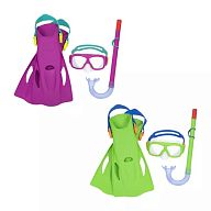Комплект для плавания "Freestyle Snorkel" от 7 лет, р-р.ласт 37-41, 2 цвета, арт.25019 BW