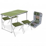 Набор складной стол и 4 стула (ССТ-К2) хаки, до20/90кг, арт.ССТ-К2